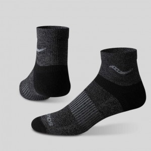 Férfi Saucony Inferno Merino Wool Blend Quarter 3-Pack Zokni Fekete | HUNGARY XERMJ