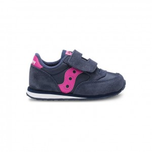 Little Gyerek Saucony Baby Jazz Hook & Loop Sportcipő Sötétkék | HUNGARY ETFBS