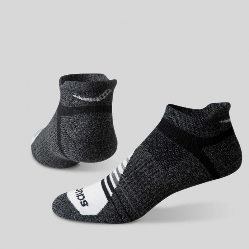 Férfi Saucony Inferno Merino Wool Blend No Show 3-Pack Zokni Fekete Szürke | HUNGARY CRDVL