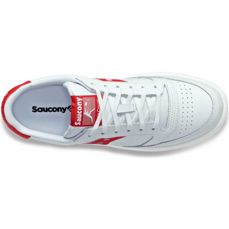 Férfi Saucony Jazz Court PU Sportcipő Fehér Piros | HUNGARY CHKEV