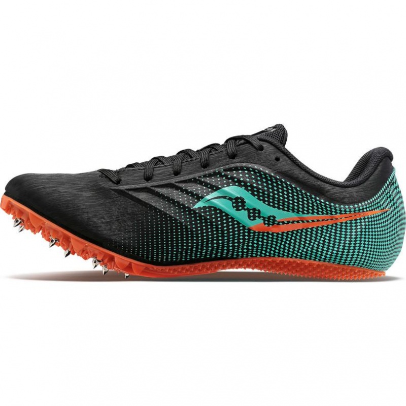 Férfi Saucony Spitfire 5 Atlétika Cipő Fekete Türkiz | HUNGARY DFEKG