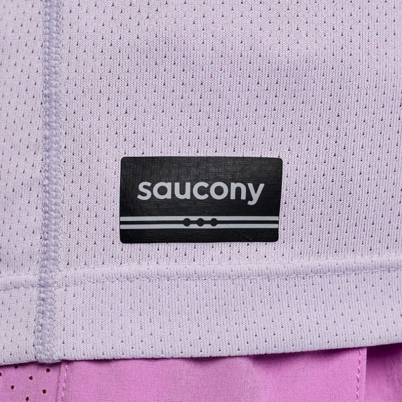 Női Saucony Stopwatch Graphic Rövid Sleeve Póló Lila | HUNGARY QPTXD