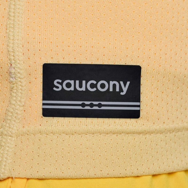 Női Saucony Stopwatch Rövid Sleeve Póló Sárga | HUNGARY EPCWB