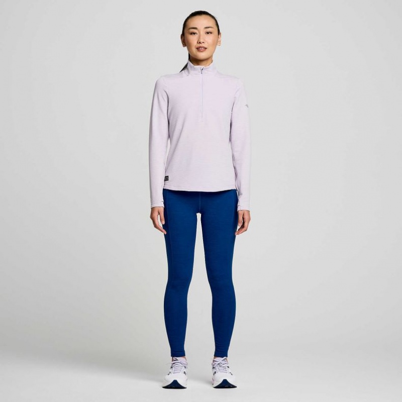 Női Saucony Triumph 3D 1/2 Zip Pulóver Lila | HUNGARY RJKYO